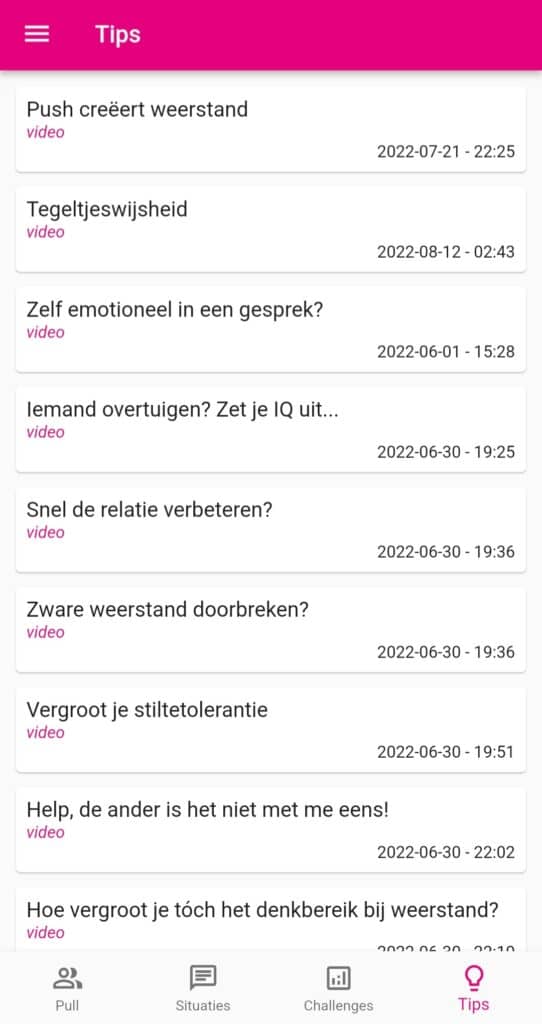 Subconscious Impact app voor persoonlijke groei en bewustwording.